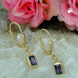 Brisur, synthetischer Amethyst 9Kt GOLD