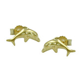 Stecker, Delfin diamantiert 9Kt GOLD