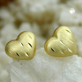 Stecker, kl. Herz diam matt, 14Kt GOLD
