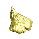 Anhänger, 9mm Ginkgoblatt glzd 9Kt GOLD