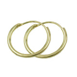 Creole, 15mm, glänzend, 9Kt GOLD