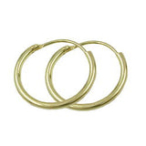 Creole, 15mm, glänzend, 9Kt GOLD