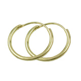 Creole, 15mm, glänzend, 9Kt GOLD
