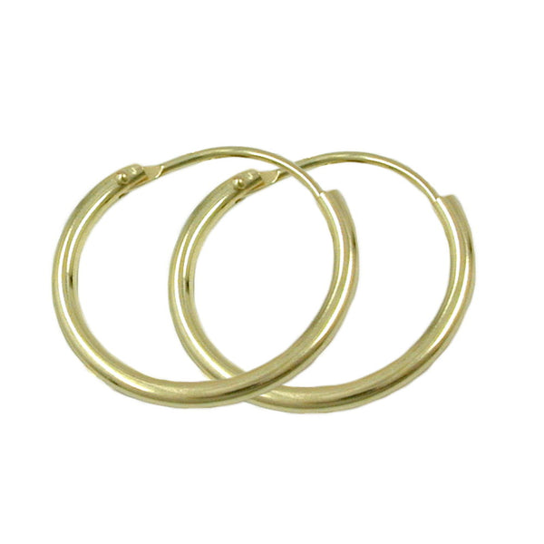 Creole, 15mm, glänzend, 9Kt GOLD