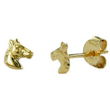 Stecker, kleiner Pferdekopf 9Kt GOLD