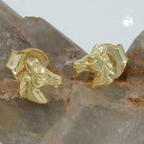 Stecker, kleiner Pferdekopf 9Kt GOLD