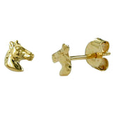 Stecker, kleiner Pferdekopf 9Kt GOLD