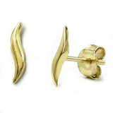 Stecker, kleines Blättchen, 9Kt GOLD