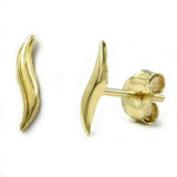 Stecker, kleines Blättchen, 9Kt GOLD