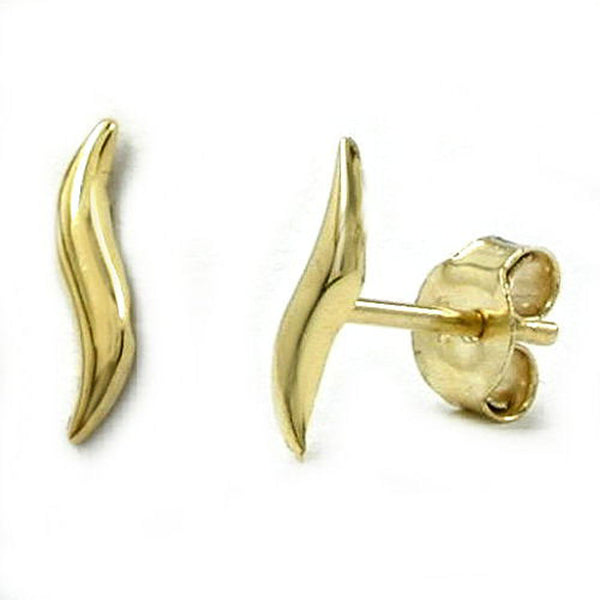 Stecker, kleines Blättchen, 9Kt GOLD