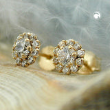 Stecker kleine Blume Zirkonia, 9Kt GOLD