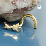 Nasenstecker, Sternschnuppe Spirale 18Kt