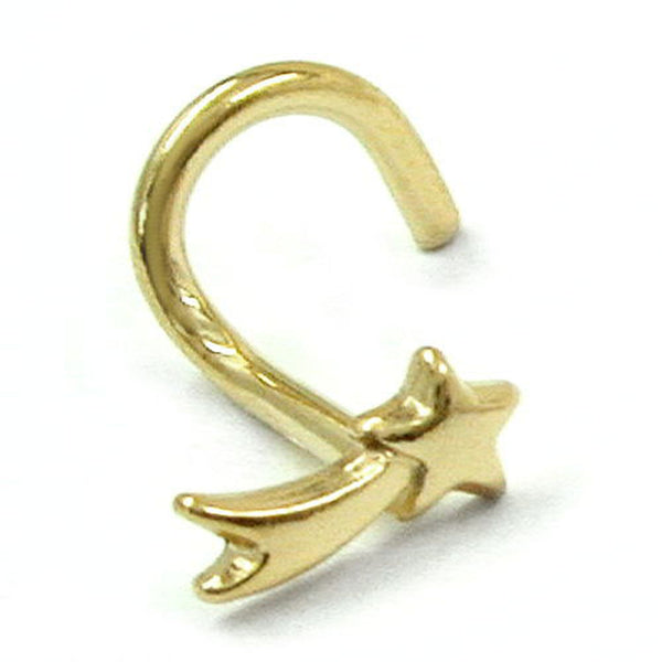 Nasenstecker, Sternschnuppe Spirale 18Kt