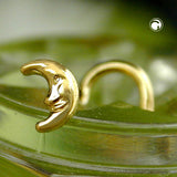 Nasenstecker, Mondsichel m Spirale 18Kt