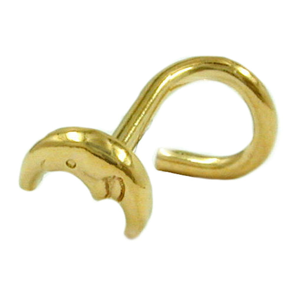 Nasenstecker, Mondsichel m Spirale 18Kt