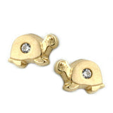 Stecker, Schildkröte Zirkonia, 9Kt GOLD