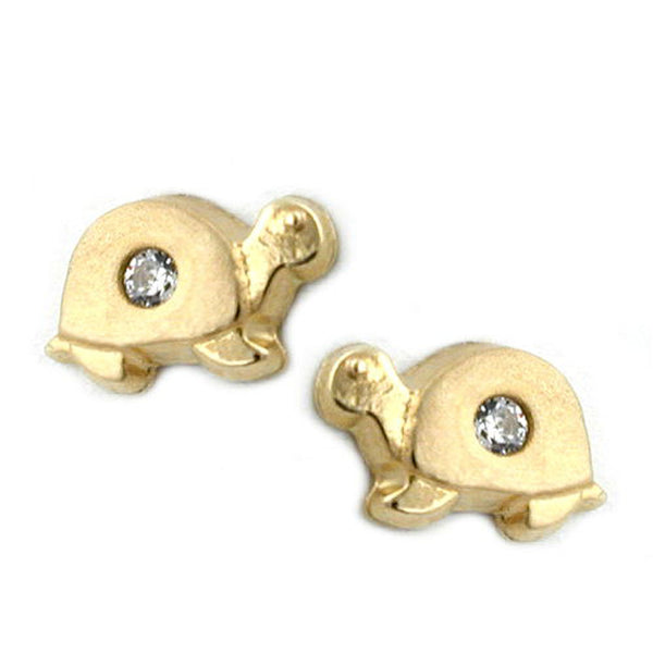 Stecker, Schildkröte Zirkonia, 9Kt GOLD