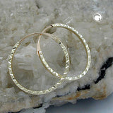 Creole, 17mm, diamantiert 9Kt GOLD