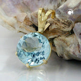Anhänger, synthetisch Blautopas, 8Kt