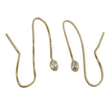 Durchzieher 93x3mm Venezianerkette mit Zirkonia 9Kt GOLD
