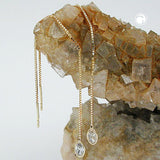 Durchzieher 93x3mm Venezianerkette mit Zirkonia 9Kt GOLD