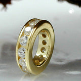 Anhänger 8x2mm Taufring mit Zirkonias 9Kt GOLD