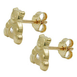 Stecker, Bärchen mit Zirkonia, 9Kt GOLD