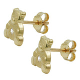 Stecker, Bärchen mit Zirkonia, 9Kt GOLD
