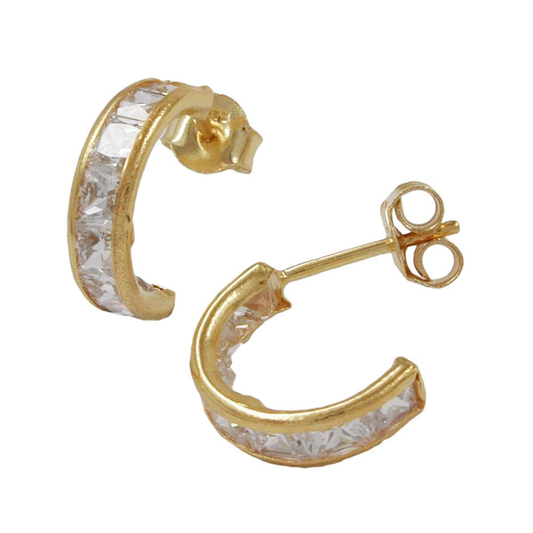Creole, Halbcreole Zirkonia, 9Kt GOLD