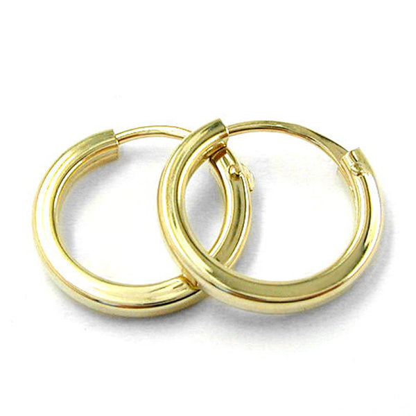 Creole, 11mm, Vierkant, 9Kt GOLD
