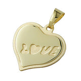 Anhänger, Herz LOVE matt-glzd, 8Kt GOLD