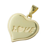 Anhänger, Herz LOVE matt-glzd, 8Kt GOLD