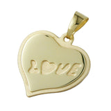 Anhänger, Herz LOVE matt-glzd, 8Kt GOLD