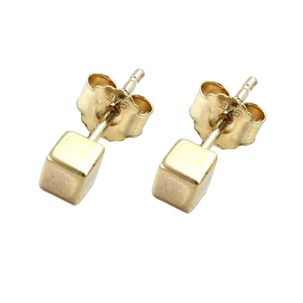 Stecker 3mm Würfel 9Kt GOLD