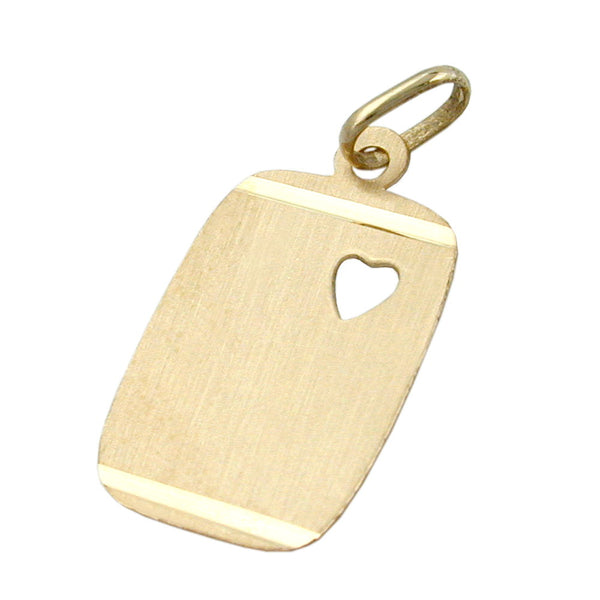 Anhänger, Gravurplatte, 14Kt GOLD