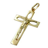 Anhänger, Kreuz mit Jesus, 14Kt GOLD