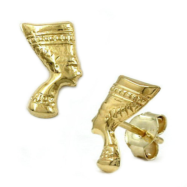 Stecker, Nofretete glänzend, 8Kt GOLD