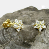 Stecker, mit Zirkonia-Stern, 9Kt GOLD