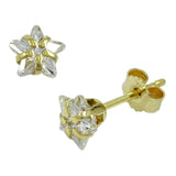 Stecker, mit Zirkonia-Stern, 9Kt GOLD