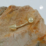 Piercing, mit Kugel und Kegel, 14Kt GOLD