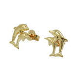 Stecker, Delfin-Pärchen, 9Kt GOLD