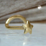 Nasenstecker 2,5mm Stern glänzend18Kt GOLD