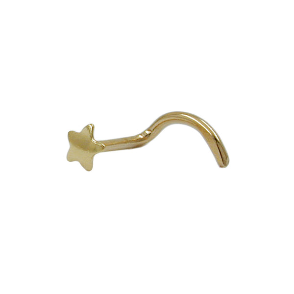 Nasenstecker 2,5mm Stern glänzend18Kt GOLD