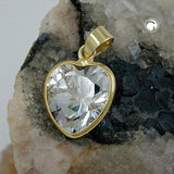 Anhänger, großes Zirkonia-Herz 9Kt GOLD
