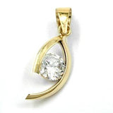Anhänger, oval mit Zirkonia, 9Kt GOLD