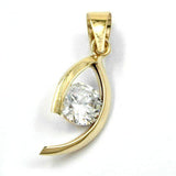 Anhänger, oval mit Zirkonia, 9Kt GOLD