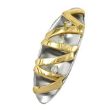 Anhänger, 3 Diamanten-0,08Kt 14Kt GOLD