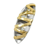 Anhänger, 3 Diamanten-0,08Kt 14Kt GOLD