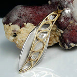 Anhänger, 3 Diamanten-0,08Kt 14Kt GOLD