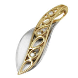 Anhänger, 3 Diamanten-0,08Kt 14Kt GOLD